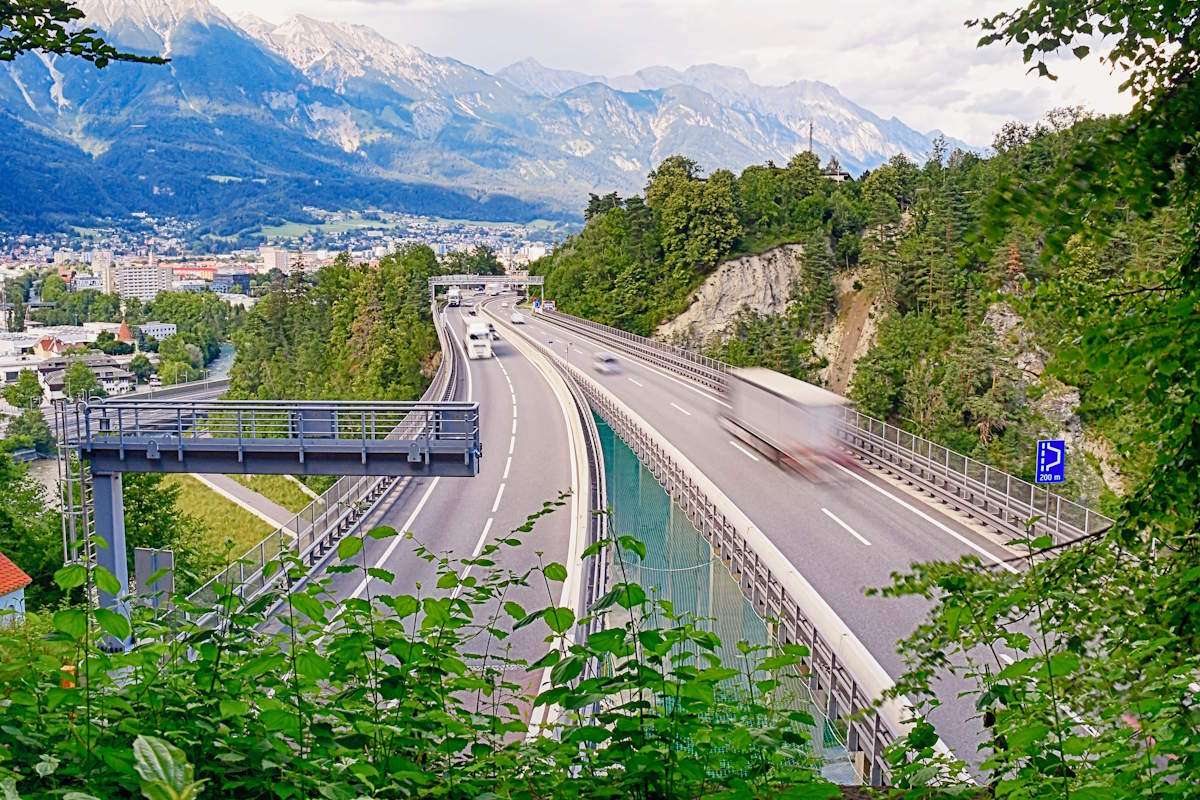 maut1.de-Blog: Blick auf die Brennerautobahn bei Innsbruck