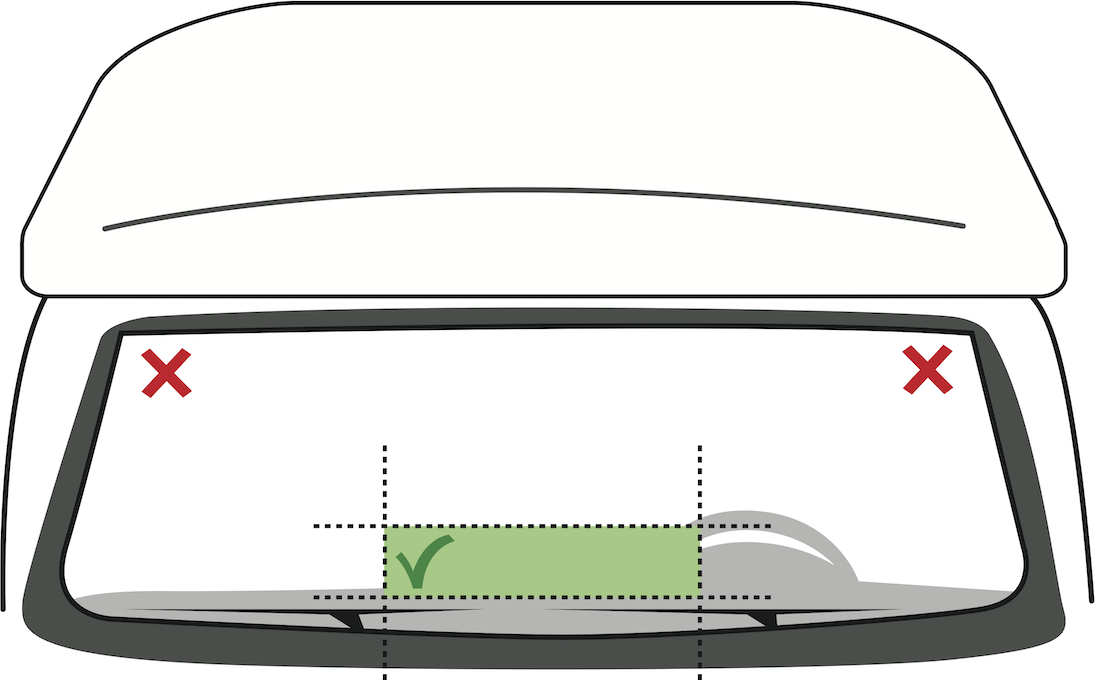 Fixation du badge de télépéage sur le pare-brise